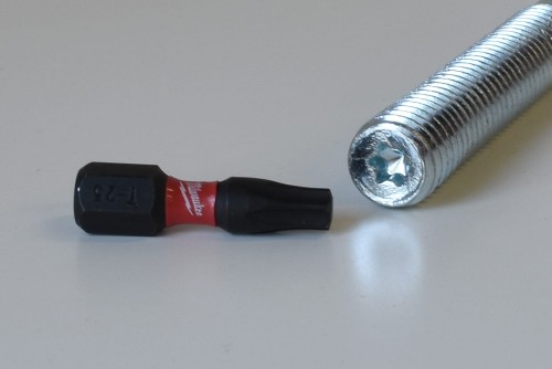 Śruba dwugwintowa M8x150mm TX25 ocynk biały gniazdo tx25