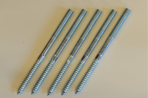 Śruba dwugwintowa M8x150mm TX25 ocynk biały